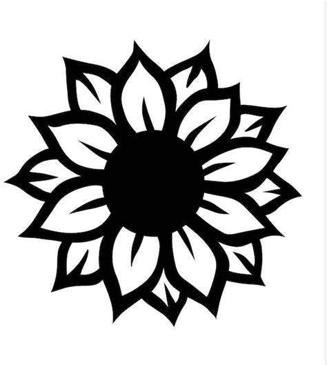 Download 417+ Sunflower Decal Black Commercial Use
